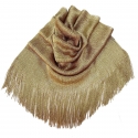 Oro dark 013 Elegante Sciarpa Leggera Stola Scialle Frange Filo Brillante Foulard Coprispalle