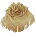 Gold 04 Elegant Light Scarf Stole Shawl Fringed Thread Bright Foulard Shrug