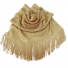 Oro gold 04 Elegante Sciarpa Leggera Stola Scialle Frange Filo Brillante Foulard Coprispalle
