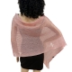 Rose gold 012 Elegant Light Scarf Stole Shawl Fringed Thread Bright Foulard Shrug
