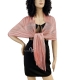 Rose gold 012 Elegant Light Scarf Stole Shawl Fringed Thread Bright Foulard Shrug