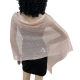 Light pink 02 Elegant Light Scarf Stole Shawl Fringed Thread Bright Foulard Shrug
