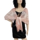 Light pink 02 Elegant Light Scarf Stole Shawl Fringed Thread Bright Foulard Shrug
