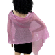 Rosa pink 018 Elegante Sciarpa Leggera Stola Scialle Frange Filo Brillante Foulard Coprispalle