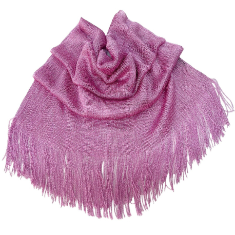 Pink pink 018 Elegant Light Scarf Stole Shawl Fringed Thread Bright Foulard Shrug