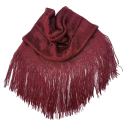 Dark red 017 Elegant Light Scarf Stole Shawl Fringed Thread Bright Foulard Shrug