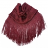 Rosso dark 017 Elegante Sciarpa Leggera Stola Scialle Frange Filo Brillante Foulard Coprispalle