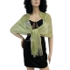 Verde 01 Elegante Sciarpa Leggera Stola Scialle Frange Filo Brillante Foulard Coprispalle