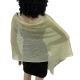Verde 01 Elegante Sciarpa Leggera Stola Scialle Frange Filo Brillante Foulard Coprispalle