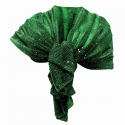 Green Pois Elegant Scarf Light Pleated Stole Light Scarf Shawl Cover