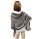 Dark Silver Pois Elegant Scarf Light Pleated Stole Light Scarf Shawl Cover
