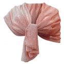 Rosa Pois Elegante Sciarpa Stola Plissettata Luminosa Leggera Foulard Sciale Coprispalle