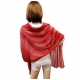 Red Pois Elegant Scarf Light Pleated Stole Light Scarf Shawl Cover