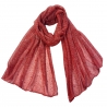 Rosso Argento Pois Elegante Sciarpa Stola Plissettata Luminosa Leggera Foulard Sciale Coprispalle