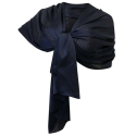 Black Silk Scarf Shawl Foulard Shrug Stole Wedding Ceremony