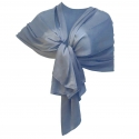 Light Blue Silk Scarf Shawl Foulard Shrug Stole Wedding Ceremony