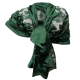 Verde Elegante Sciarpa Tango Misto Seta Foulard Sciale Semi Trasparente Effetto Pizzo