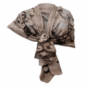 Beige Elegante Sciarpa Tango Misto Seta Foulard Sciale Semi Trasparente Effetto Pizzo