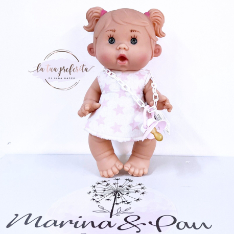 mod.12 NINES D'ONIL PEPOTES 28cm Bambola Profumata Mini Neonato con Ciuccio Gioco Collezione