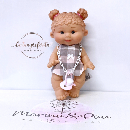 mod.29 NINES D'ONIL PEPOTES 28cm Bambola Profumata Mini Neonato con Ciuccio Gioco Collezione