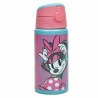 Disney Minnie Mouse Borraccia in Alluminio 500ml con Cannuccia Bambini n/termica