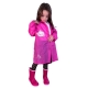 Principesse Giacca Parapioggia Impermeabile da 3-8anni Bambina Rosa Poncho