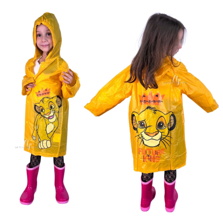 Disney Lion King Rain Jacket RAINCOAT Waterproof PVC 3-8 Years Girl