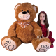 Coccoloso Gigante Orso Peluche 130 - 150cm Beige Orsacchiotto Soft Big Size XXXL