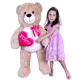 Giant Bear 140cm Brown with Bandana Plush Teddy Bear Soft Big Size XXXL