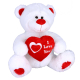 Orso 60cm Grande Peluche con Cuore I Love You San Valentino Bianco
