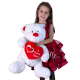 Bear 60cm Big Plush with Heart I Love You Valentine's Day White
