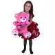 Orso 50cm Filo Oro Rosa Grande Peluche con Cuore Love San Valentino