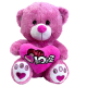 Bear 50cm Gold, Pink Thread Big Plush with Valentine's Love Heart