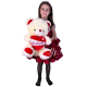 50cm Big Plush Bear with Heart Love Valentine's Day Ivory /Red