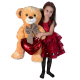 Ivon Bear Plush 80 cm Beige, Perfect Gift for Children Adults