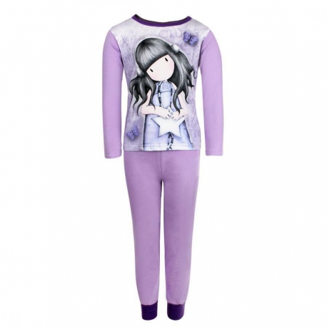 Santoro Gorjuss Doll Pajamas Two Pieces lilac for Girls 4-6 years old Original 100% cotton