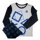 PlayStation Black Boys Two-Piece Long Pajamas Cotton 6 - 12 years