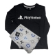 PlayStation Nero Bambino Pigiama Lungo Due Pezzi in Cotone Originale 6 - 12 anni