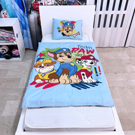 Paw Patrol Cloud Set Cot Cot 100x135cm Duvet Cover Pillowcase Cotton