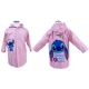 Stitch Giacca Parapioggia Impermeabile da 3-8anni Bambina Rosa Poncho