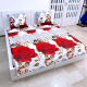 Red Roses Green Sheet Set for Queen Size Bed Duvet Cover 200x220cm m5