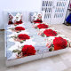 Red Roses Green Sheet Set for Queen Size Bed Duvet Cover 200x220cm m5