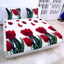 Large Tulips Sheet Set for Queen Size Bed Duvet Cover 200x220cm m7