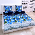 Blue Lily Sheet Set for Queen Size Bed Duvet Cover 200x220cm m8