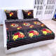 Rose Nero Set Lenzuola per Letto Una Piazza e Mezza Copripiumino 200x220cm m.9