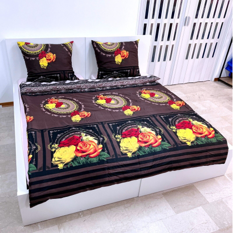 Black Roses Sheet Set for Queen Size Bed Duvet Cover 200x220cm m9