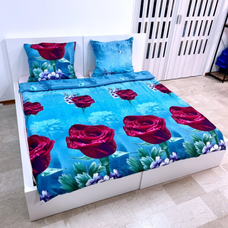 Rose Morro Set Lenzuola per Letto Una Piazza e Mezza Copripiumino 200x220cm m.12