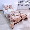 Beige Flowers Quilt Lightweight Bedspread for a Queen Size Bed 200x220cm mod.3