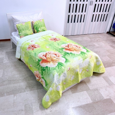 Magnolia flowers Quilt Lightweight Bedspread for a Queen Size Bed 200x220cm mod.8