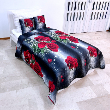 Yellow Roses Quilt Lightweight Bedspread for a Queen Size Bed 200x220cm mod.9